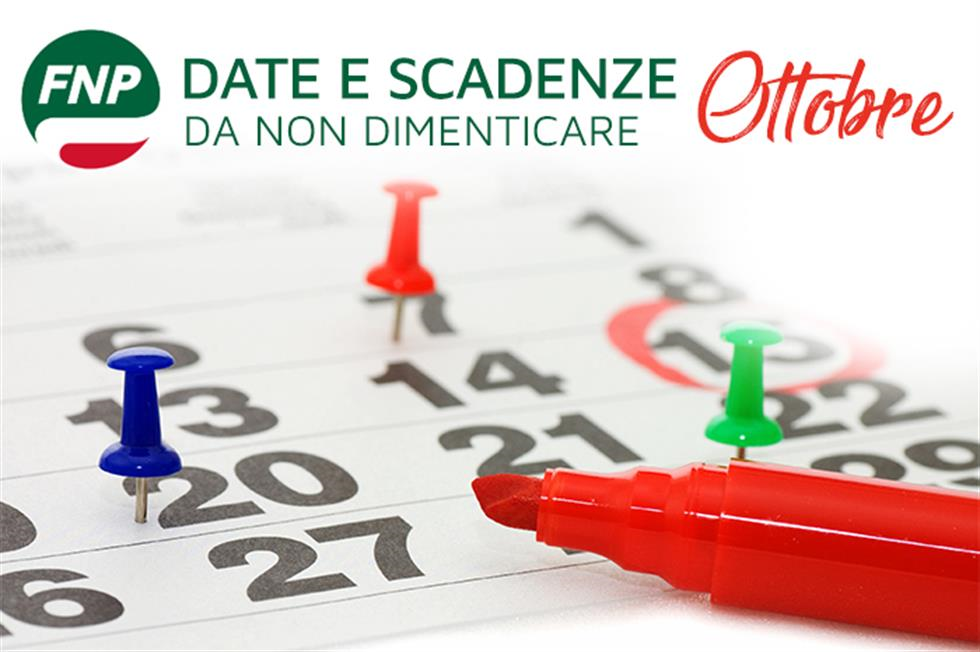 Vi ricordiamo che... scadenze e date utili del mese di ottobre