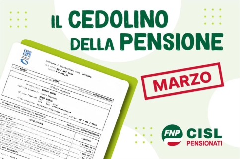 Cedolino della pensione di marzo 2025